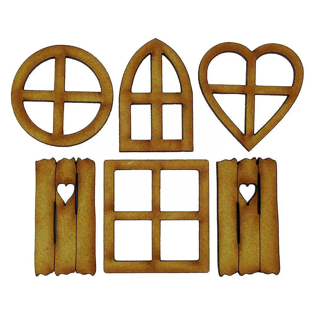 

6pcs/set Wooden Fairy Elf Door Craft Kit Fairycore Miniature Garden Items House Home Decor Ornament Miniature Vin R1Q1