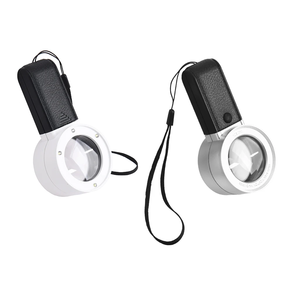 

30x HD Handheld Magnifying Glass Lens with 4LED Lights Illuminated Magnifier Loupe for Elderly Reading Jewelry Inspection