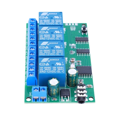 AD22B04 4-канальный декодер тонального сигнала DTMF, реле дистанционного управления без блокировки/самоблокировки/блокировки/задержки времени для умного дома