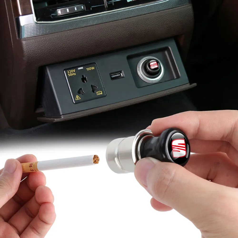 Автомобильный портативный прикуриватель автозначок для Seat FR Leon Mk3 1p Ibiza 6l 6j Arosa Cupra