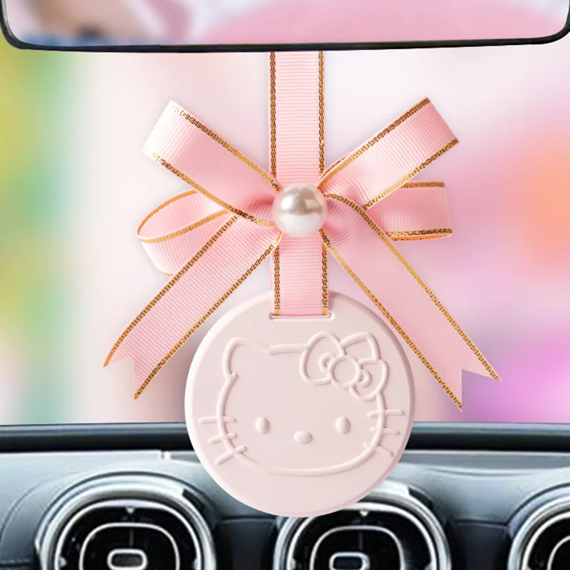 

Sanrioed Kawaii Anime Hello Kitty Car Fragrance Pendant Gypsum Cute Long-Lasting Aromatherapy Car Accessorie for Birthday Gifts