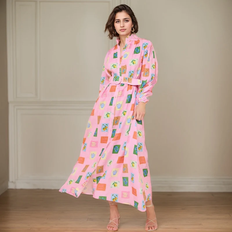 Платье из полиэстера винтажного стиля