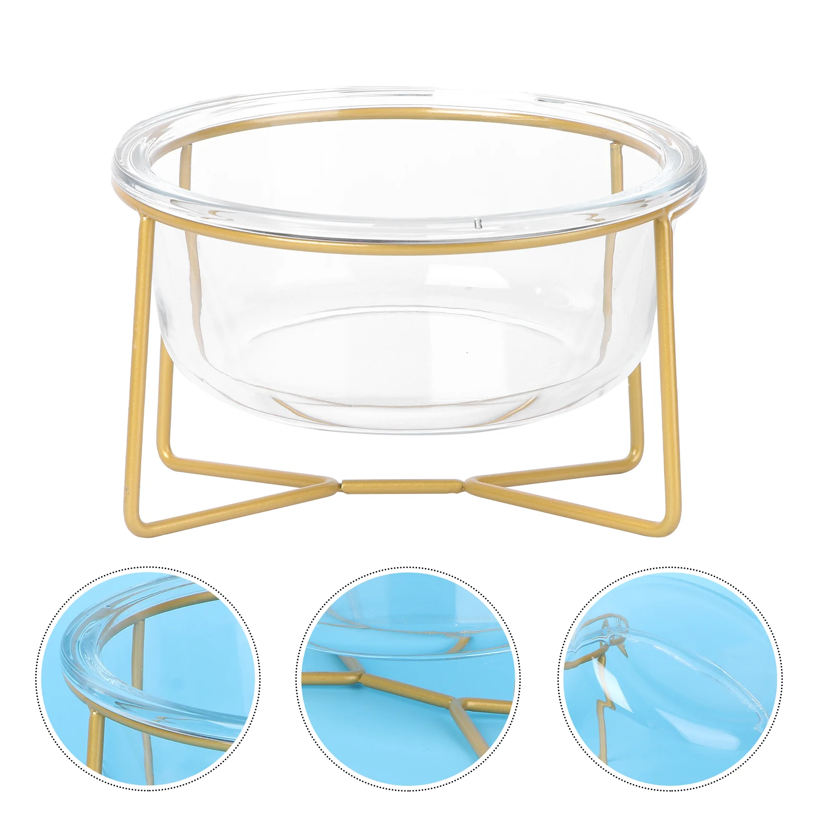 

Bowl Cat Dog Glass Pet Feeder Bowls Slowfoodstand Raised Elevated Feeding Dishcats Clear Glasses Neater Small Custom Supply