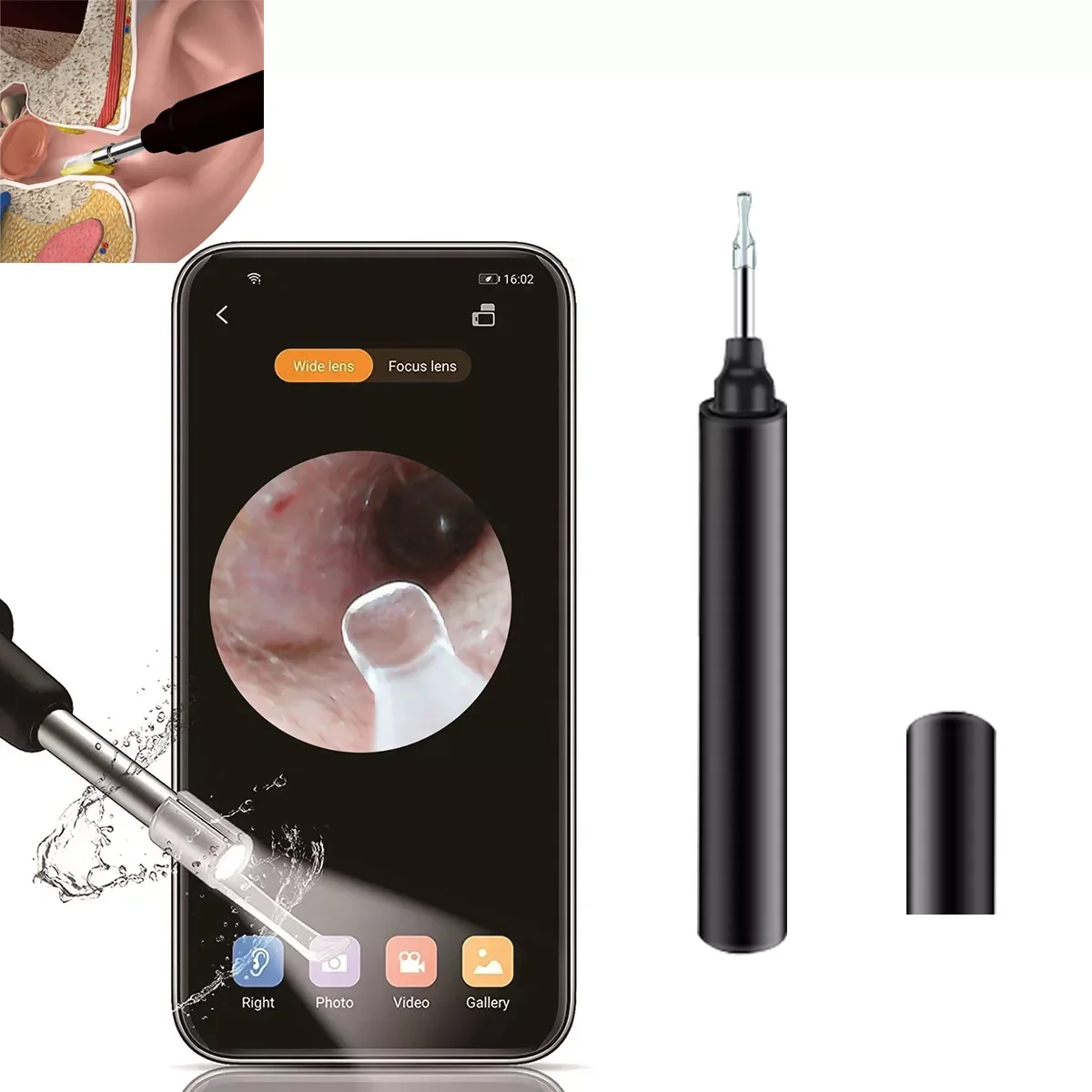 

3.5mm Smart Wireless WIFI Visual Ear Pick HD Endoscope Artifact Visual Otoscope Ear Wax Removal Tool Ultra-Thin