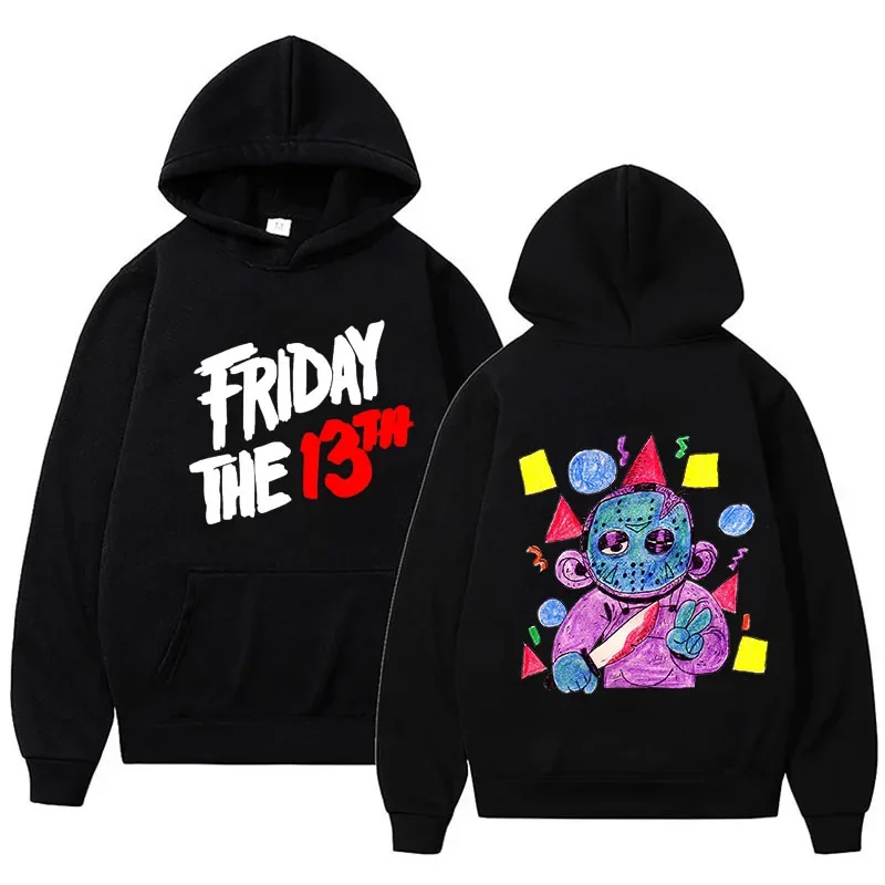 

Horror Movie 13th Friday Jason Voorhees Funny Graphic Hoodie Male Street Sweatshirt Fleece Fall Winter Hooded Pullover Clothing