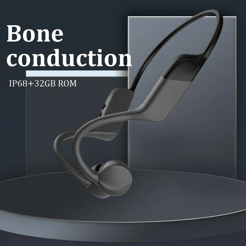 

Y10 Real Bone Conduction Headphones Bluetooth 5.0 Earphones IP68 Waterproof 32GB Built-in Card MP3 Player Headsets for Swimming