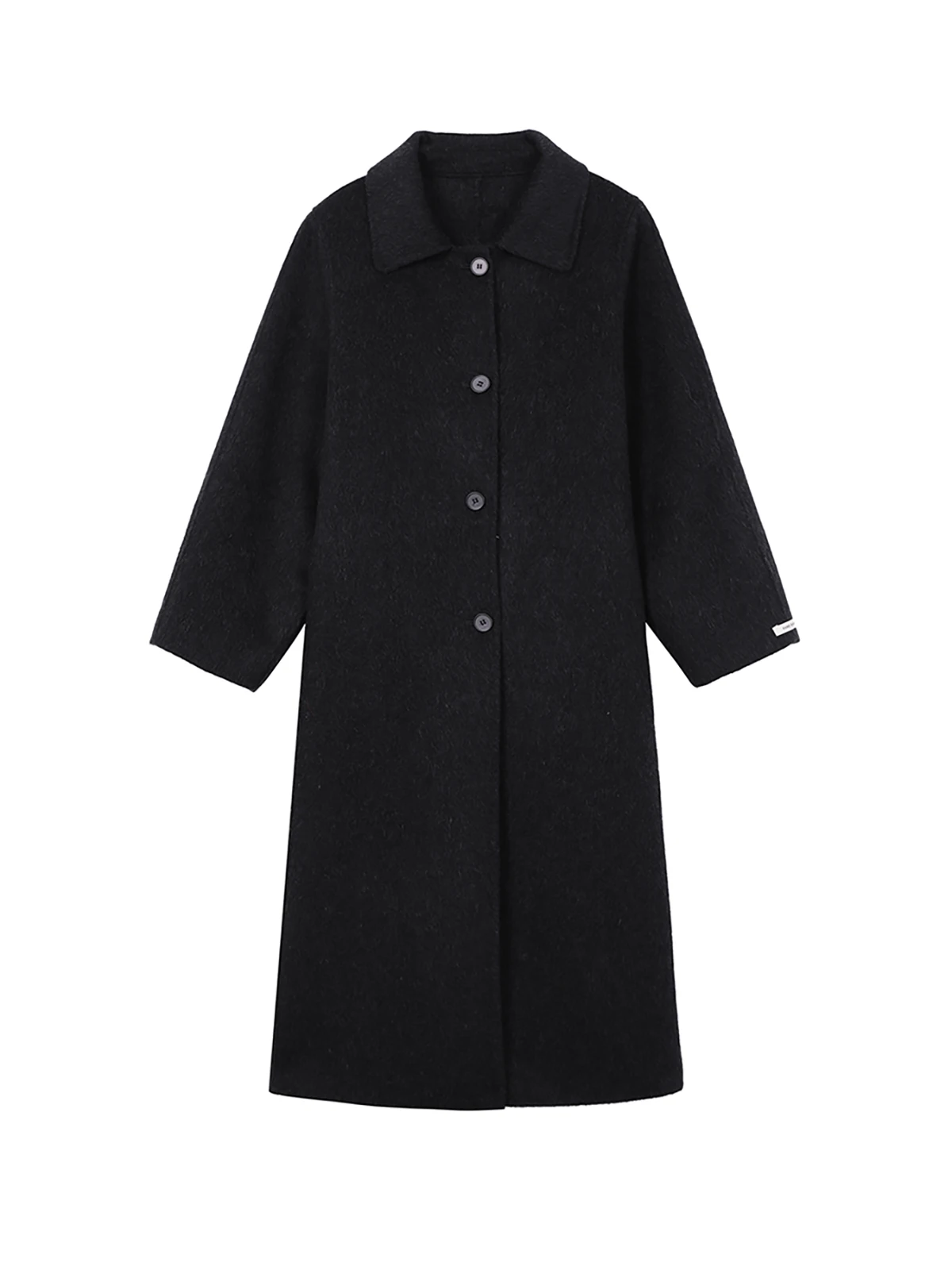 Черная шерстяная куртка &quotXijing&quot женская новинка зимы 2024 высококачественное