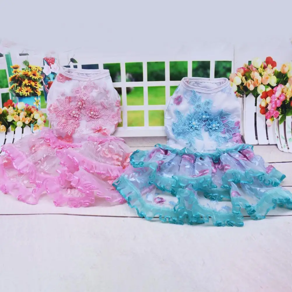 

Удобное платье для домашних животных, моющаяся Мягкая футболка с круглым вырезом