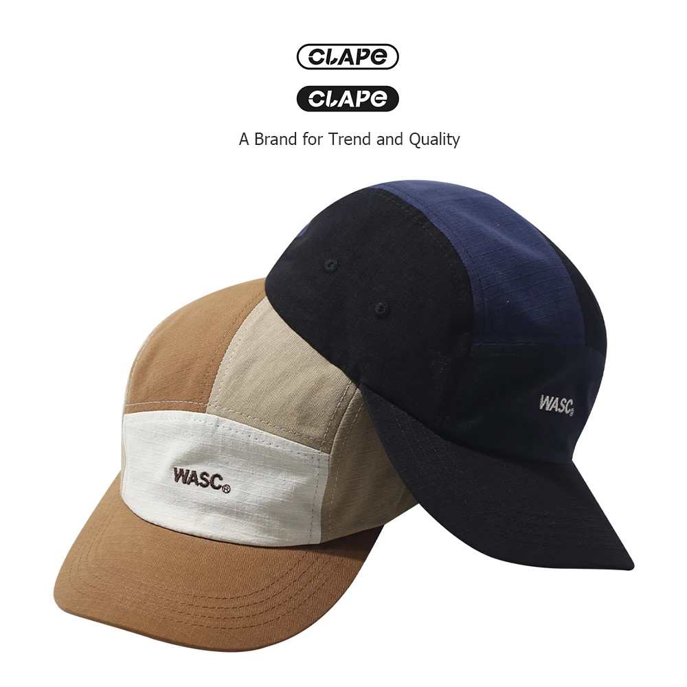 

Бейсболка Clape в стиле хип-хоп Мужская, уличная одежда с 5 вставками, регулируемая хлопковая кепка в стиле папы, Кепка-тракер с разными цветами для мужчин
