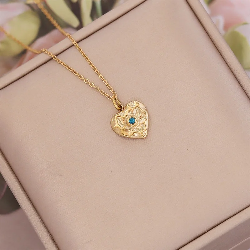 Женское Ожерелье-чокер из нержавеющей стали с цирконом