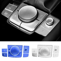 10pcs aluminum alloy car console multimedia button cover trim for mazda 3 2019 2021 cx 30 2020 2021 button decoration