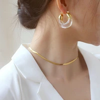 korean fashion earrings for women gold statement hoop trend big resin unusual jewelry wholesale boho geometric accessories punk