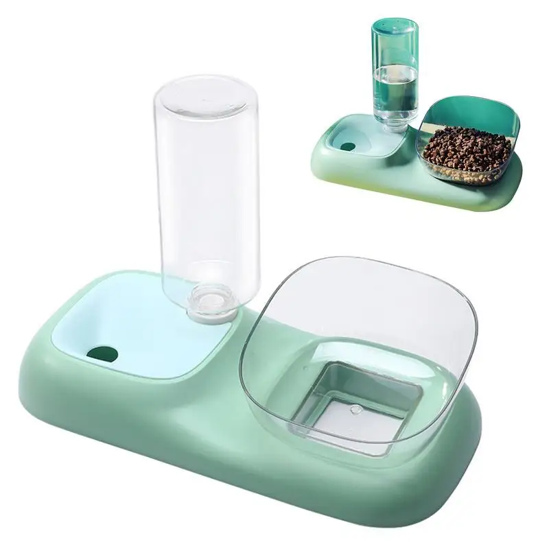 

Automatic Pet Feeder 2-In-1 Pet Bowls For Food And Water Reusable Auto Gravity Food Feeder Non-Spill Water Dispenser Pet Food