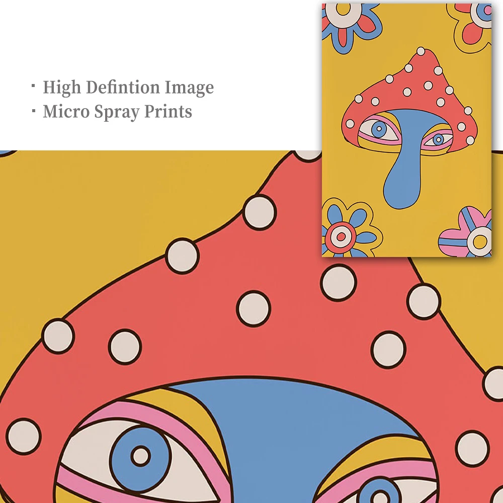 Ретро классные психоделические постеры для девушек 70s винтажные принты Декор