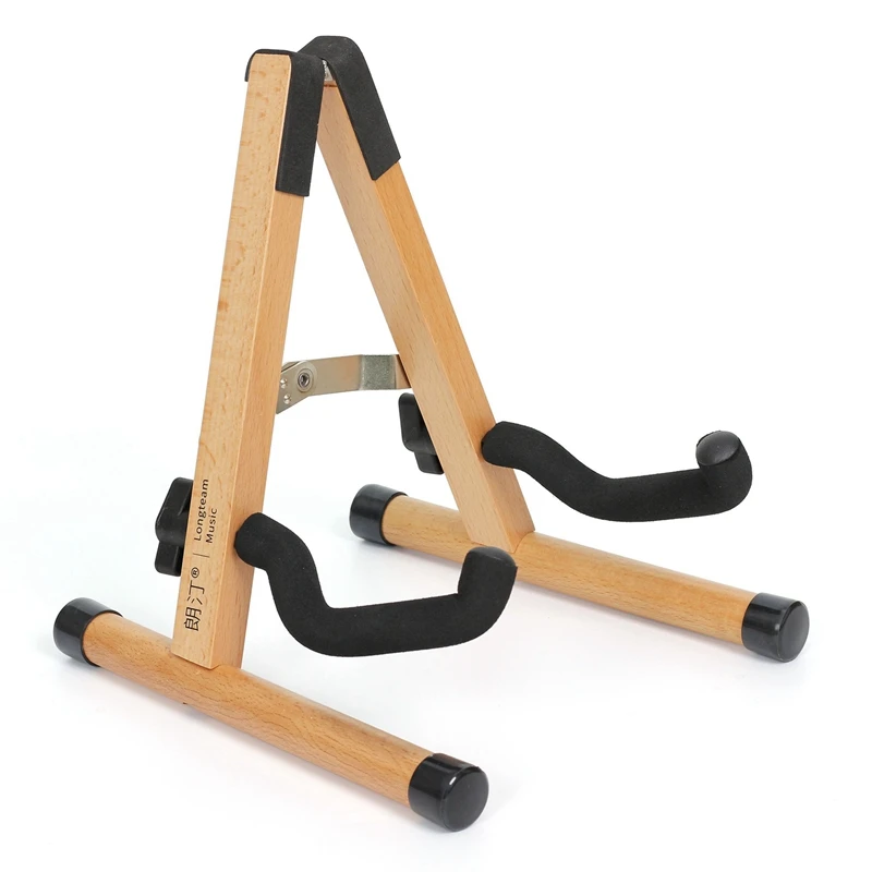 

Longteam Universal Violin Guitar Stand Wooden Portable Folding Stand for Guitar Ukulele Bass Mandolin Stringed Instruments