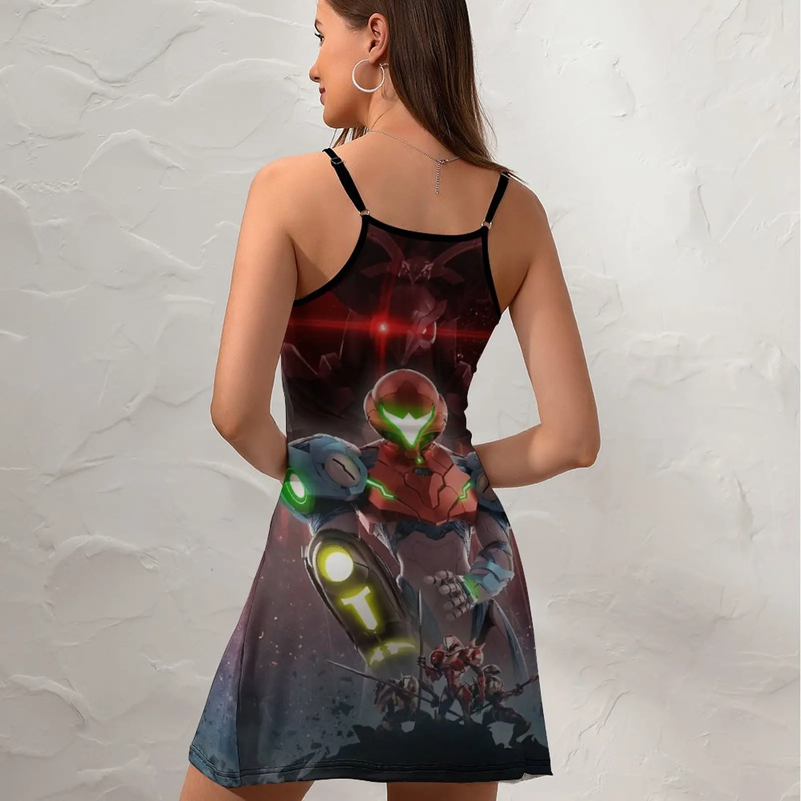 Metroidss ужас для продажи женское платье на бретельках винтажное Сексуальное