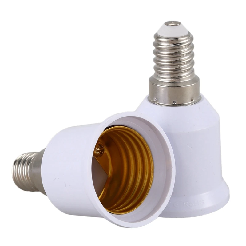 

15 Pcs E14, E27 Adapter Base Screw LED Light Bulb Bulb Socket Converter, White