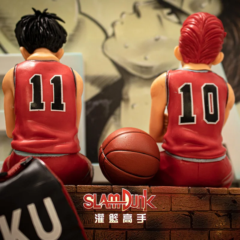 

Japanese SLAM DUNK Figure Noodel stoper 10 Sakuragi Hanamichi Action Figurines 11 Kaede Rukawa Statue doll