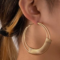 punk big circle earrings for women trendy designer large hoop earrings 2022 fashion jewelry girlsladies gifts