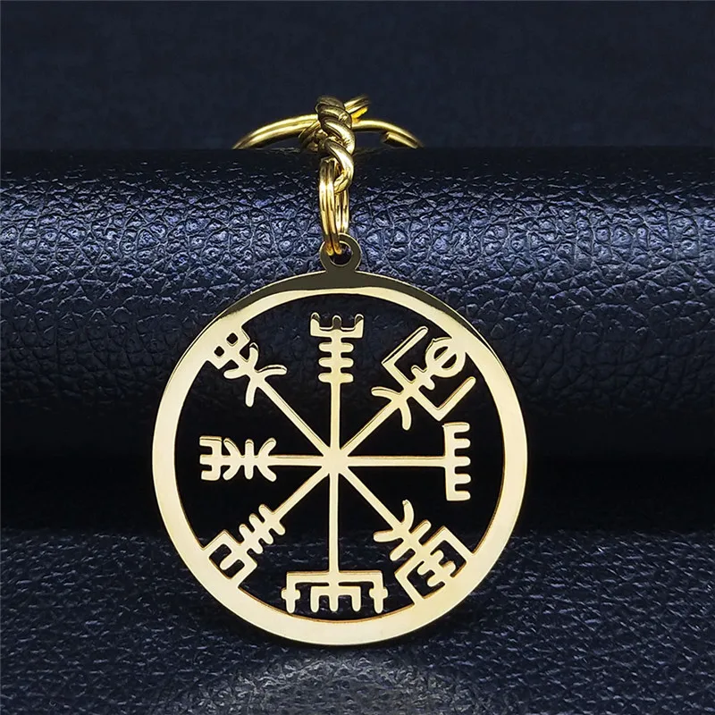 

Ожерелье с подвеской из нержавеющей стали, золотистый амулет, брелок викингов для женщин и мужчин, ювелирные изделия, мужские брелки N3048S08