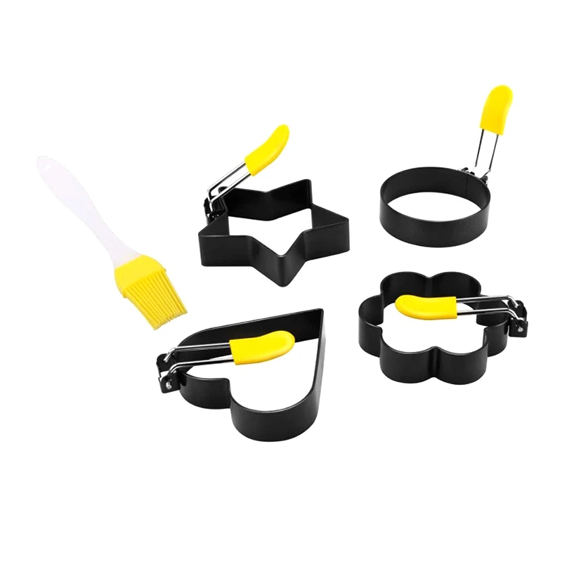 Круглые антипригарные формы для изготовления яиц с силиконовой ручкой жарки