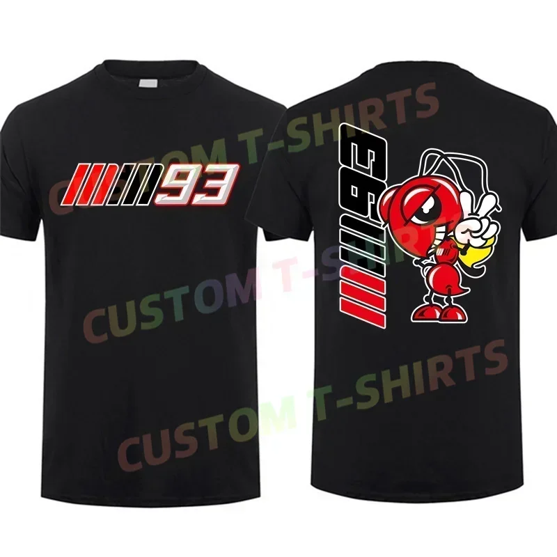 Лето 2025 г. мужская футболка Marc из 100% хлопка повседневная No. Футболка Motor Marquezs 93