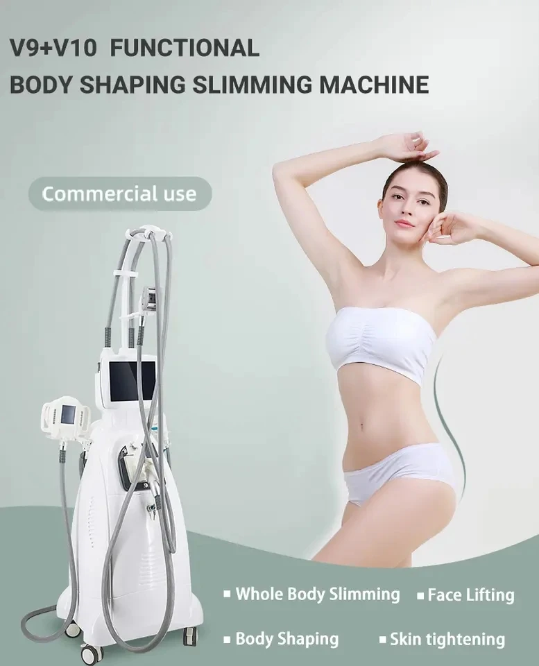 

Professional Body Contouring Machine V9 + V10 Mechanical Outer Rollers Massage 6 In 1 Vacuum Cavitation System Beauty Health