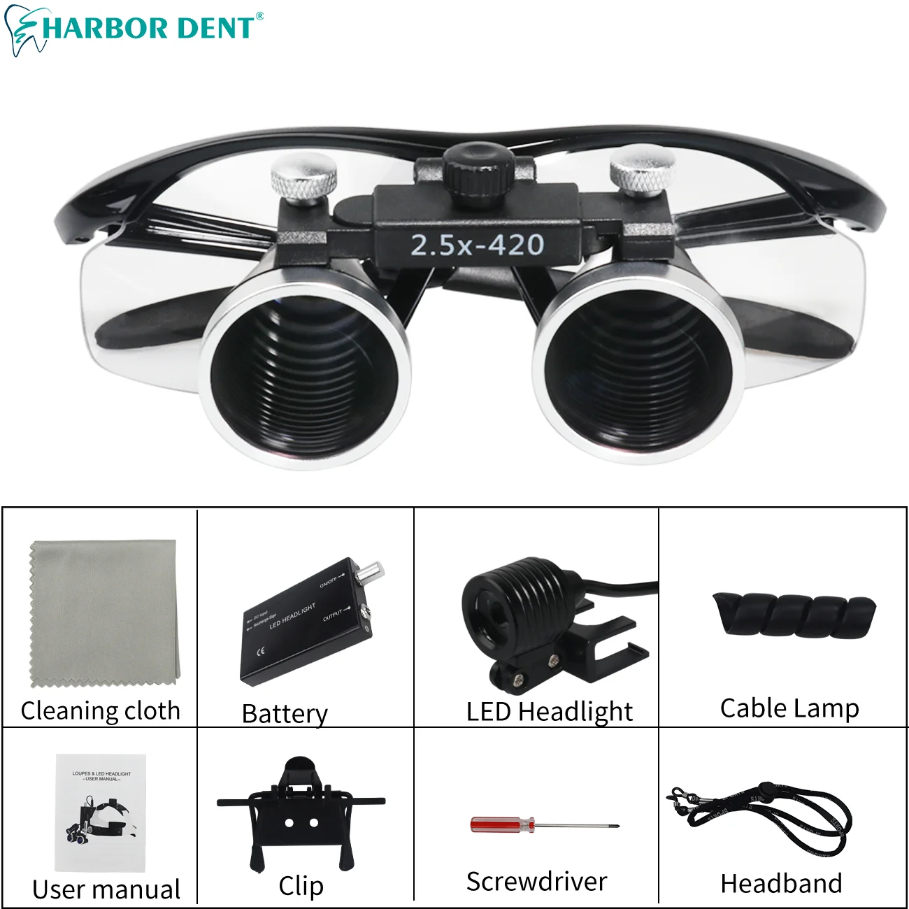 Стоматологическая бинокулярная Лупа с 3 Вт прожекторной фарой 2 5x сверхлегкие