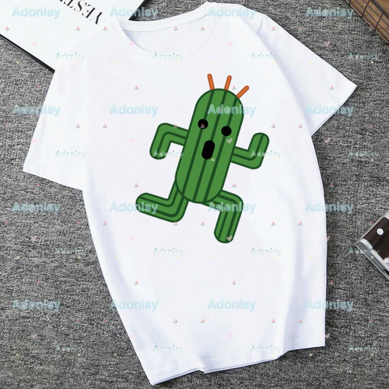 

Final Fantasy 7 Fan Art Women-clothing Short Sleeve Vintage Tops for Cute Summer Woman Kawaii Clothes T-shirt Girls