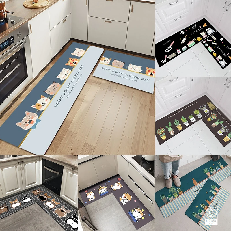 

Non-slip Kitchen CarpetVarious Colors Cute Animal Style Suitable for Entrance Hall Door Mat Living Room Grounding Decoration