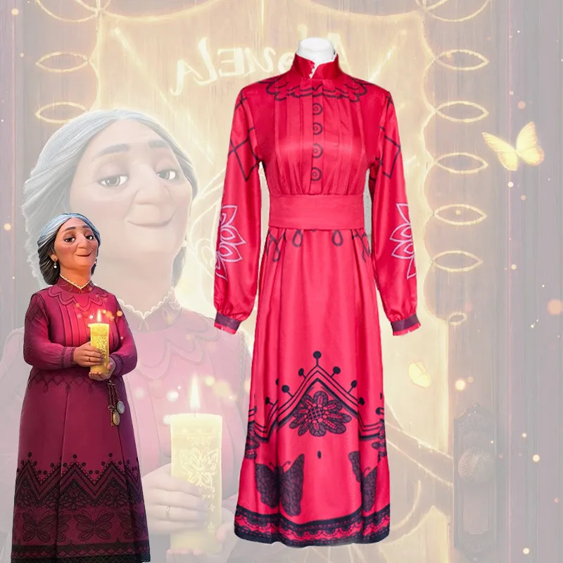 

Взрослый фильм Mirabel, бабушка, Abuela, лампа, женское платье с длинным рукавом, карнавальный костюм на Хэллоуин