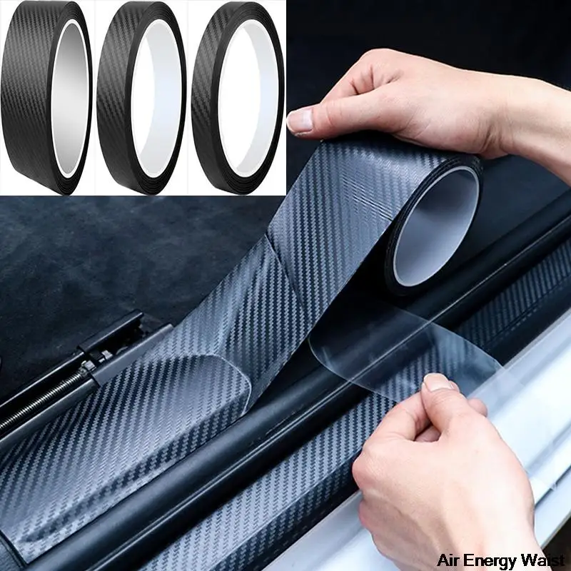 

Universal 3D Carbon Fiber Car Sticker Anti-scratch And Waterproof Car Door Sill Trunk Protective Film Body Modification Strips