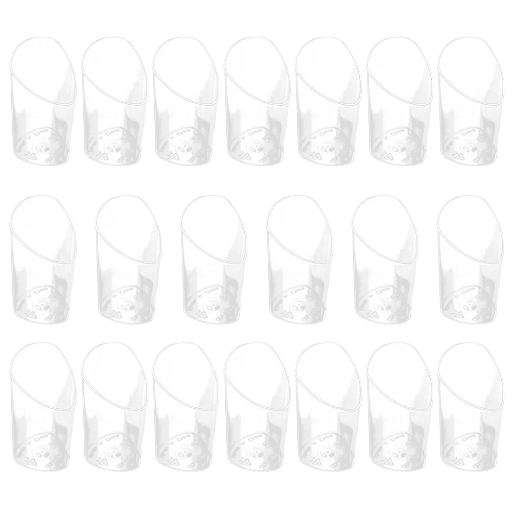 

20pcs 80ml Transparent Bevel Tiramisu Cups Plastic Pudding Cup Disposable Dessert Container