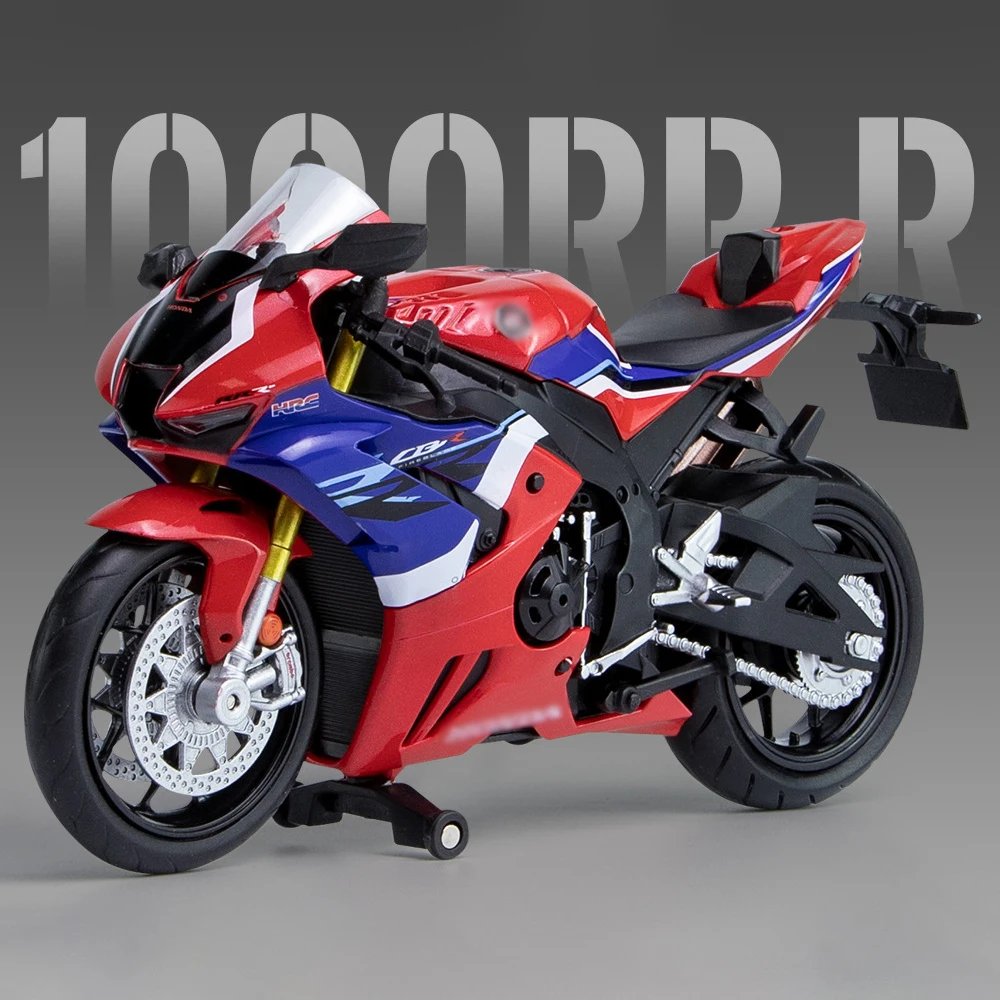 Модель мотоцикла Спортивный байк CBR 1000RR-R в масштабе 1:12 из сплава, фигурки для коллекционирования, детские игрушки Diecasts, реплики гоночных моделей в подарок для мальчиков.