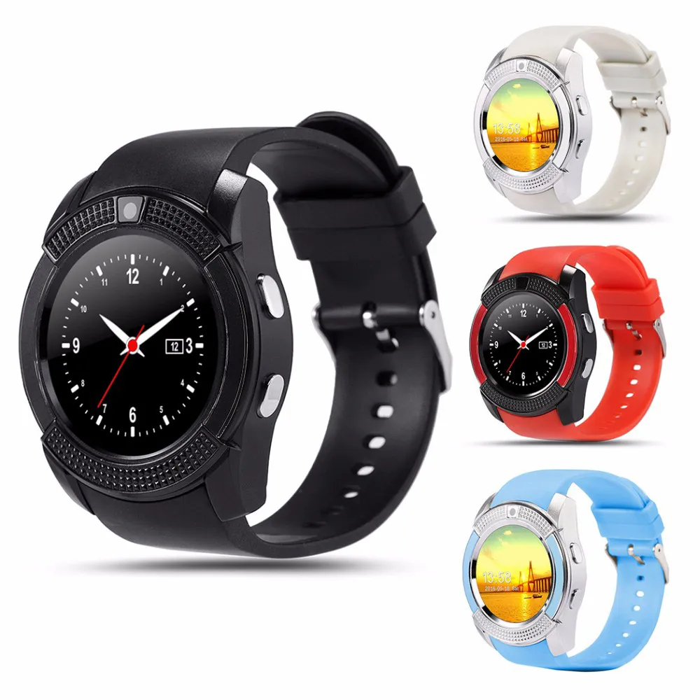 

V8 Smart Watch Full Round Screen Adult Card Sedentary Sleep Monitoring Watch Health Blood Pressure/Pedometer Bluetooth