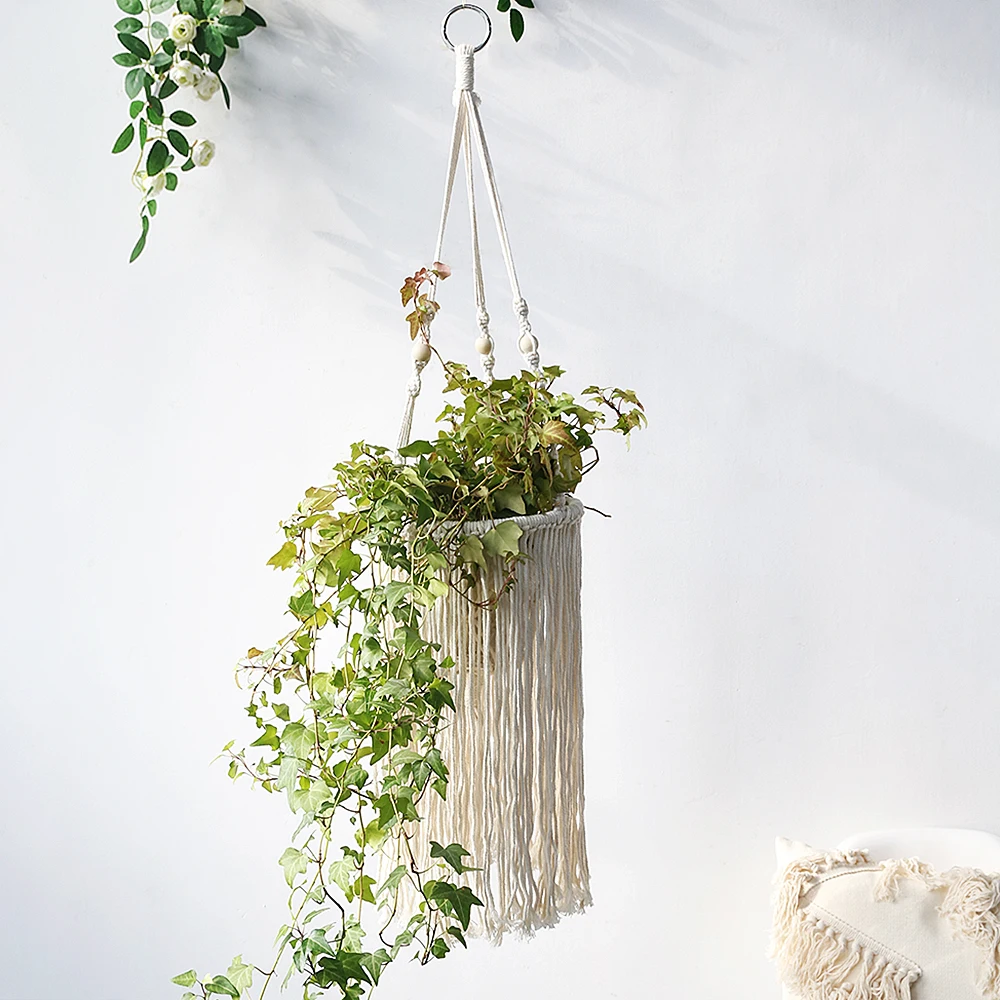 Подвеска для растений из макраме комнатный уличный подвесной Плантатор корзина