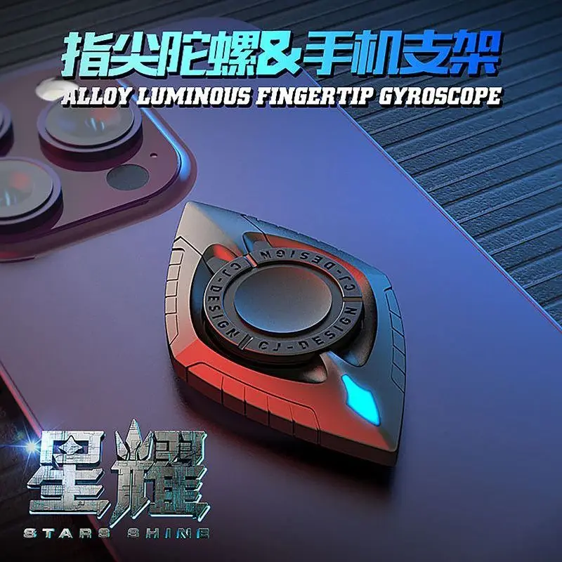 Multifunctional Luminous Fidget Spinner Mobile Phone Holder Hand Spinner Adult Decompression Toy Fingertip Gyro Toys for Kids enlarge