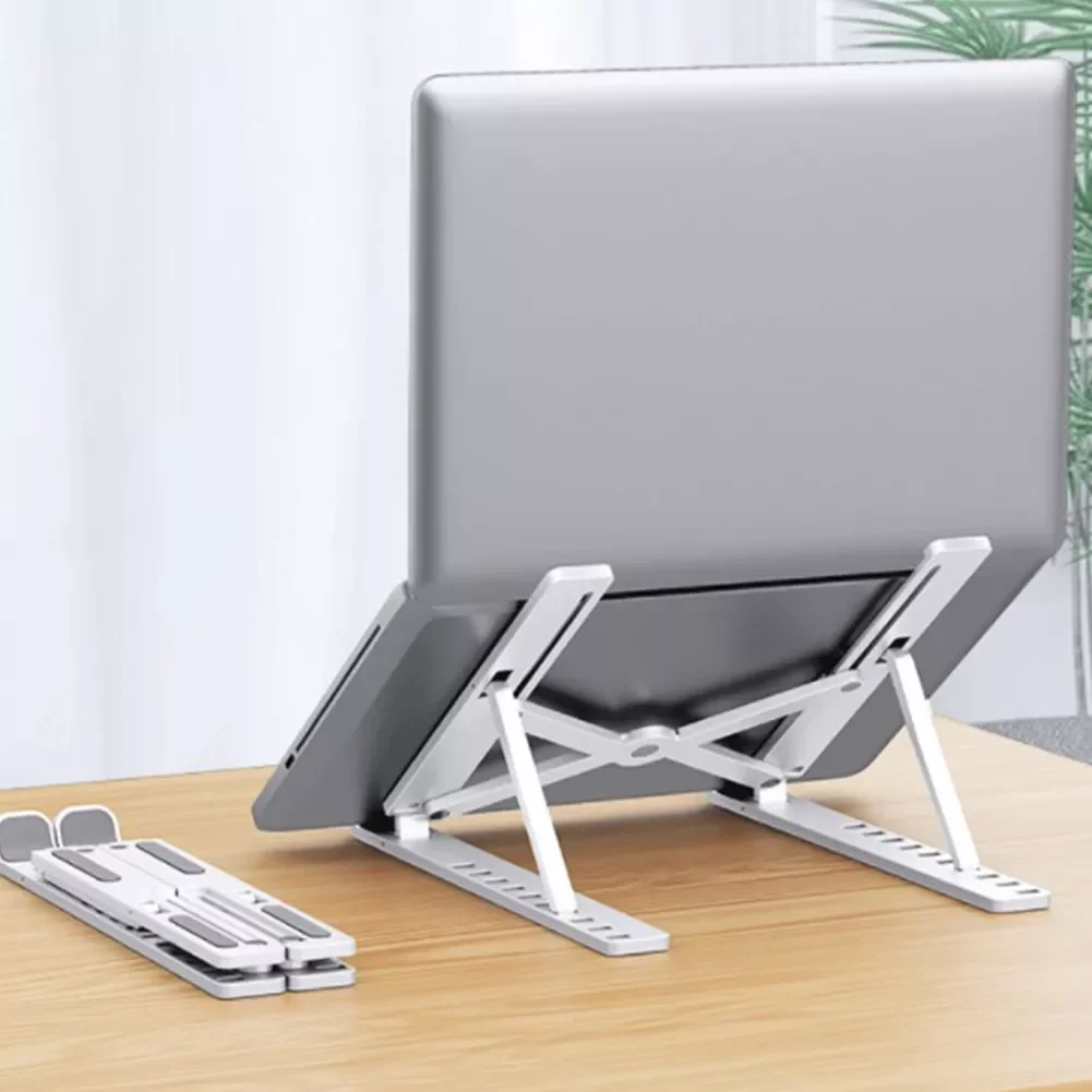 

Laptop Stand Aluminium Foldable Holder Adjustable Computer Bracket Aluminum Alloy White/Black Portable Desktop Stand