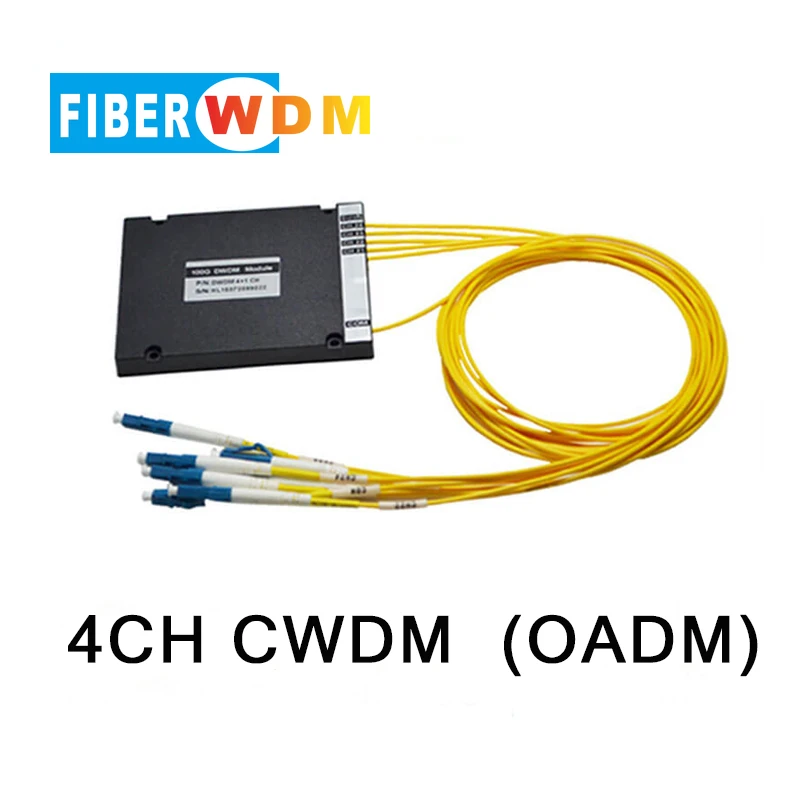 FIBERWDM 4CH CWDM OADM Волоконно-оптический Mux Demux 1270 нм-1610 нм 4-полосный одинарный/двойной