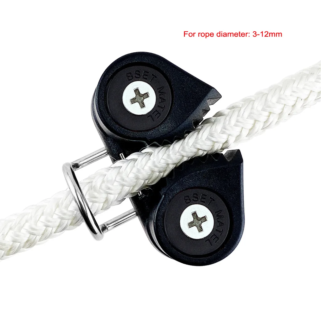 Composite 2 Row Matic Ball Bearing Cam Cleat with leading Ring Pilates Equipment Boat Fast Entry Rope Wire Fairlead Sailing enlarge