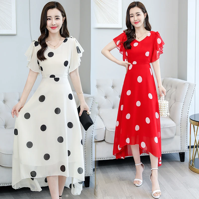 Женское шифоновое платье TingYiLi с цветочным принтом и V-образным вырезом