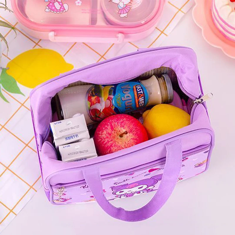 Sanrio Kawaii Kuromi студенческий ланч-бокс Cinnamoroll Hello Kitty аниме мультфильм милые дети