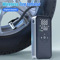 air compressor airpump for car portable tire inflator rechargeable wireless digital display pump with led for motorcycle bicycle