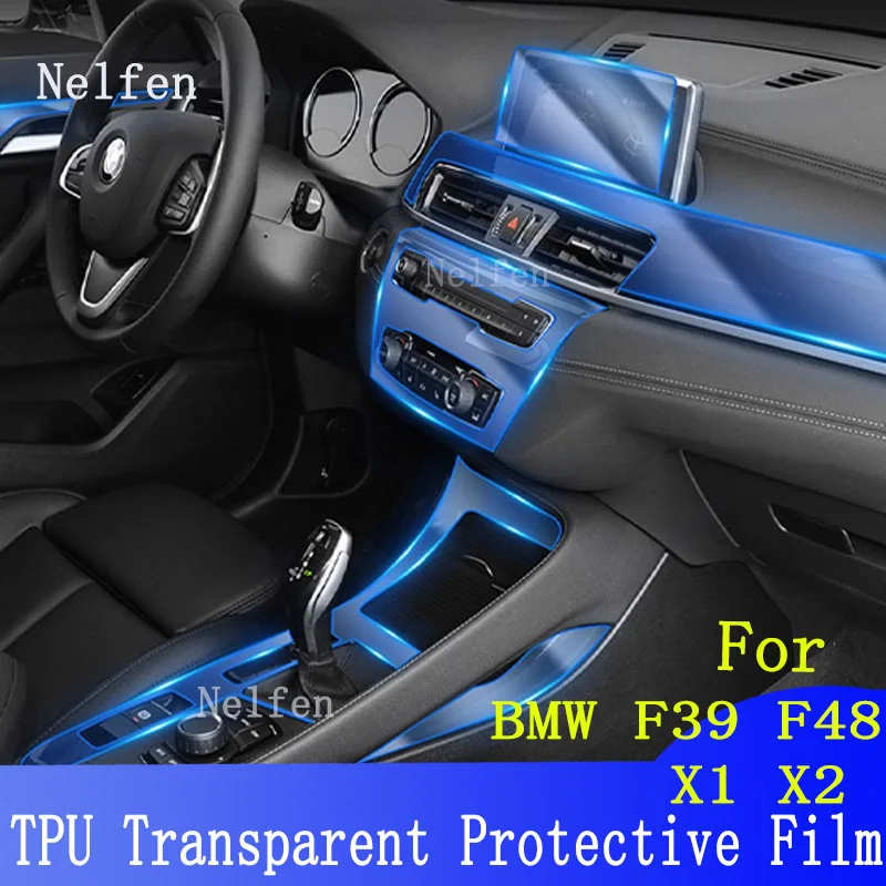 

For BMW F39 F48 X1X2 2016-2020Car Interior Center console Transparent TPU Protective film Anti-scratch Repair film Refit LHD RHD