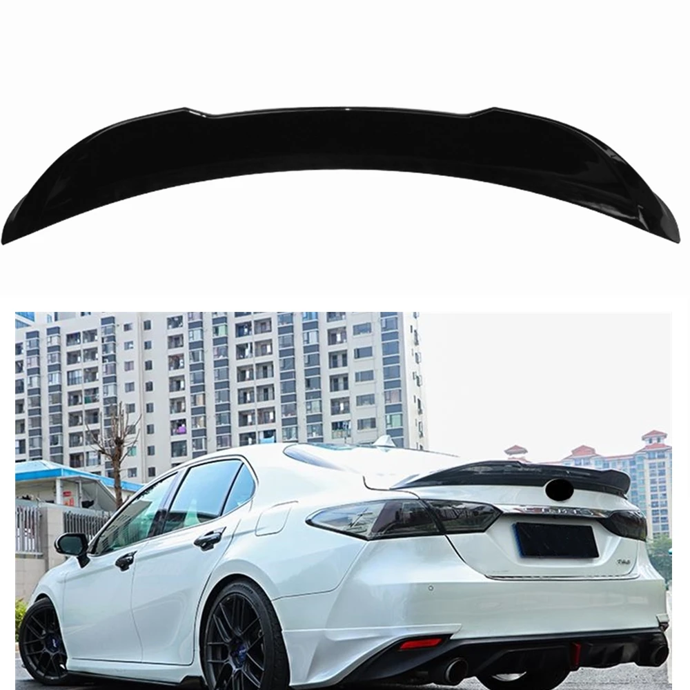 

Car Rear Spoiler Wing Trunk Lid Glossy Black Decklid Flap Splitter Lip For Toyota Camry 8th TRD LE/XLE/SE/XSE/Hybrid 2018-2022