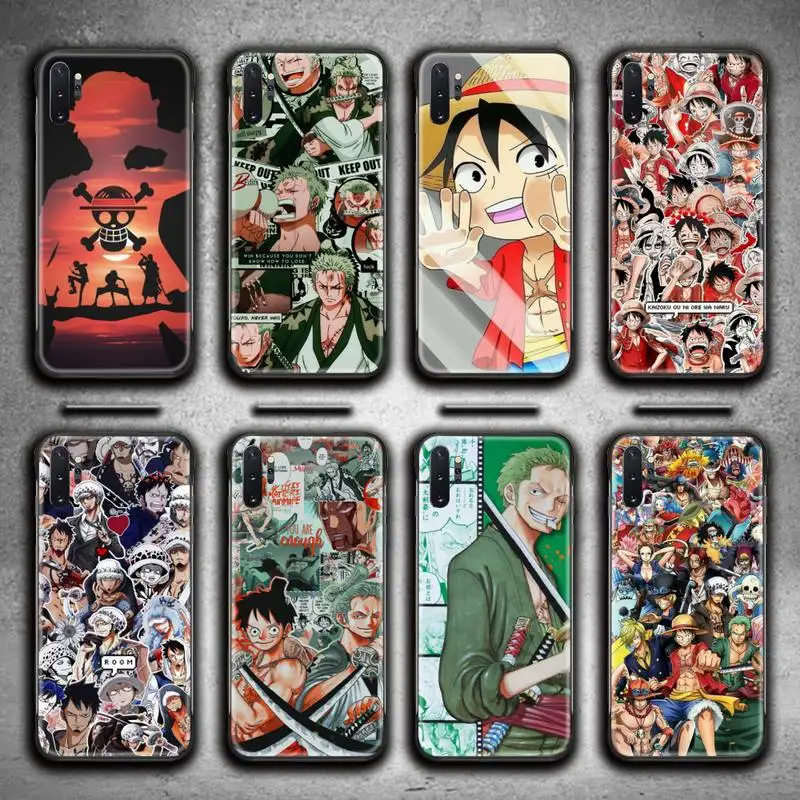 

Anime One Piece Luffy Zoro Phone Case For Samsung Galaxy Note20 ultra 7 8 9 10 Plus lite M51 M21 M31S J8 2018 Prime