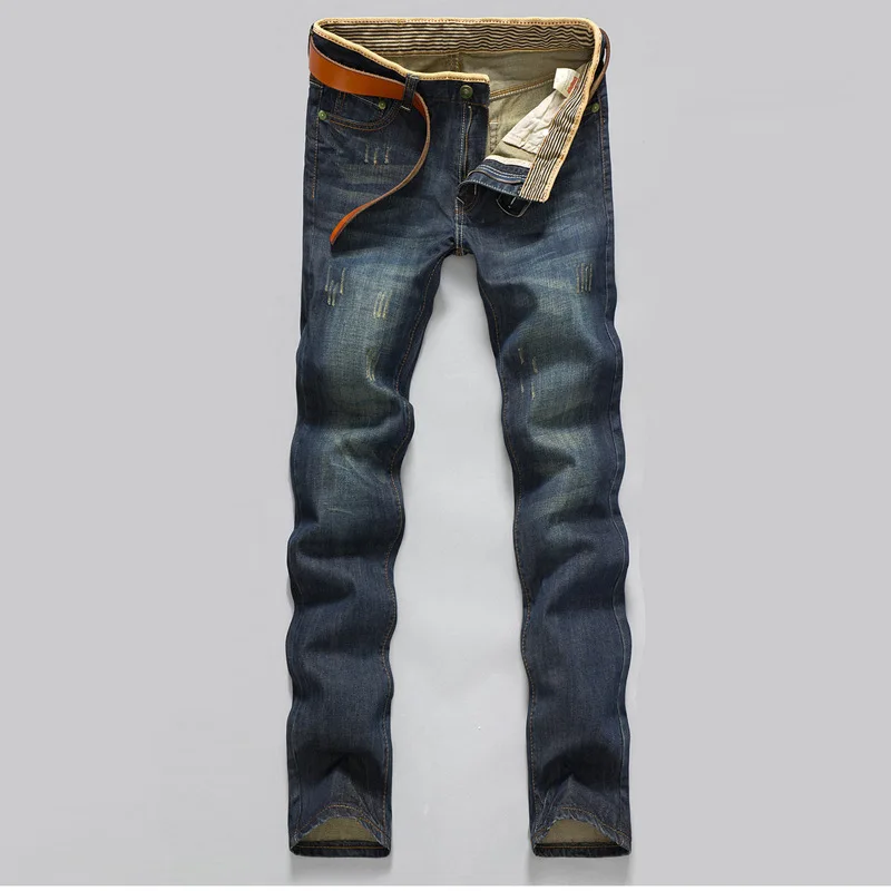 

2023 повседневные джинсы, мужские прямые джинсы в деловом стиле, Стрейчевые джинсовые брюки, зауженные классические джинсы Cowboys для молодых мужчин