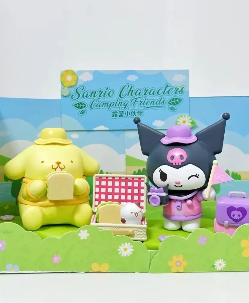 Sanrio Kawaii Семейный Кемпинг Друзья серии глухая коробка Kuromi My Melody Cinamoroll кукла