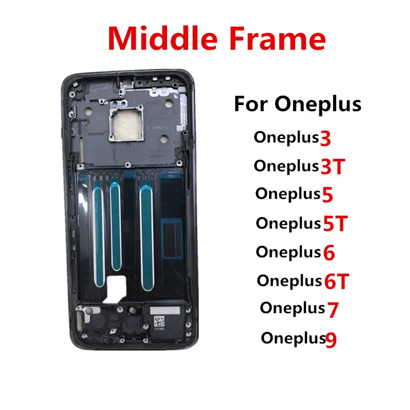 

For Oneplus 9 7 6T 6 5T 5 3T 3 One Plus Front Middle Frame Housing Board LCD Support Faceplate Bezel Replace Repair Spare Parts