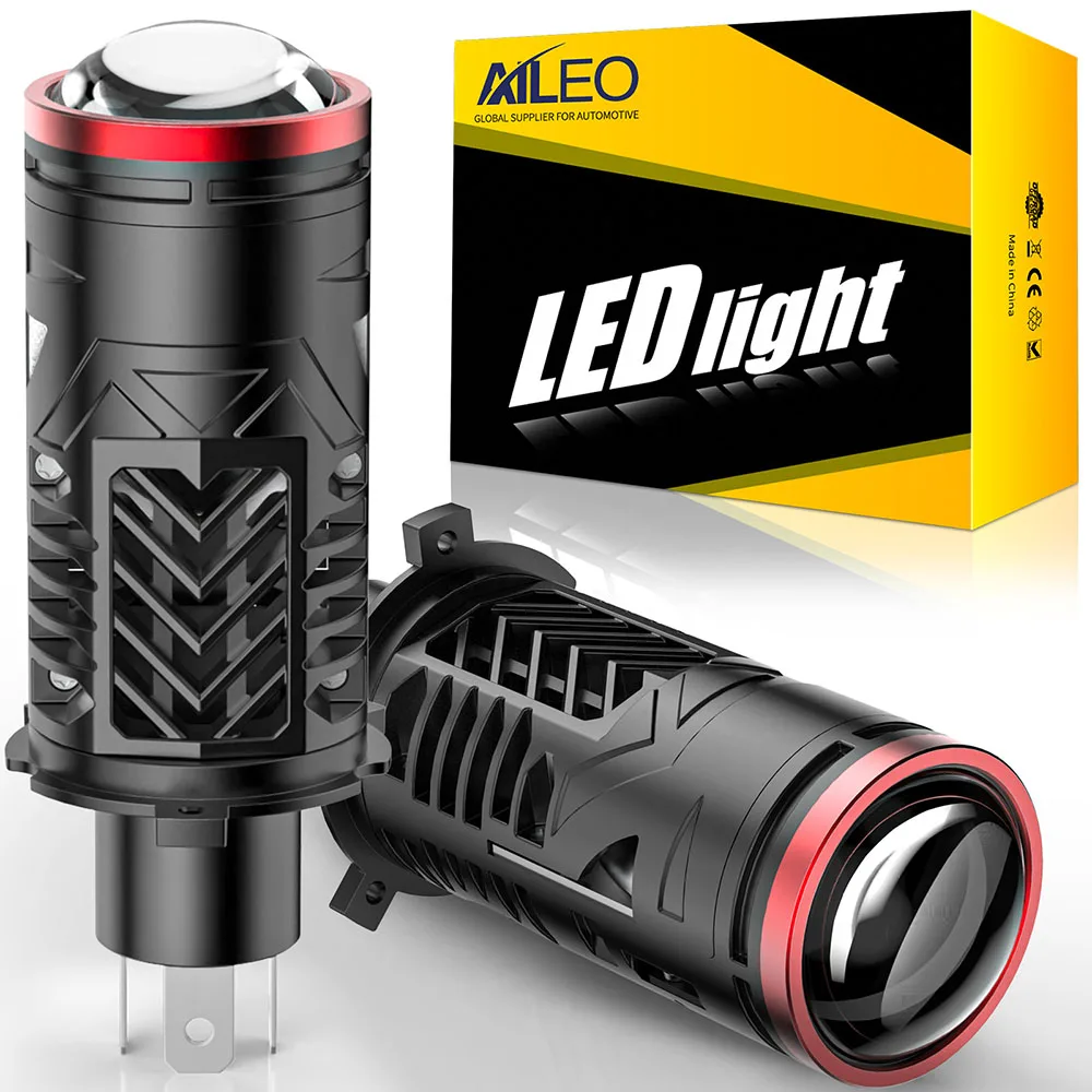

Aileo, Комплект Из 2 Шт., 90000 Лм, 400 Вт, Светодиодные Лампы H4 Для Автомобильных Фар, Ближний/дальний Свет, CANBUS